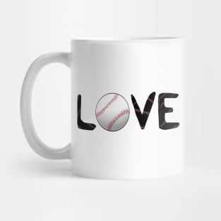 Baseball Love for Baseball Fans (Black Letters) Mug